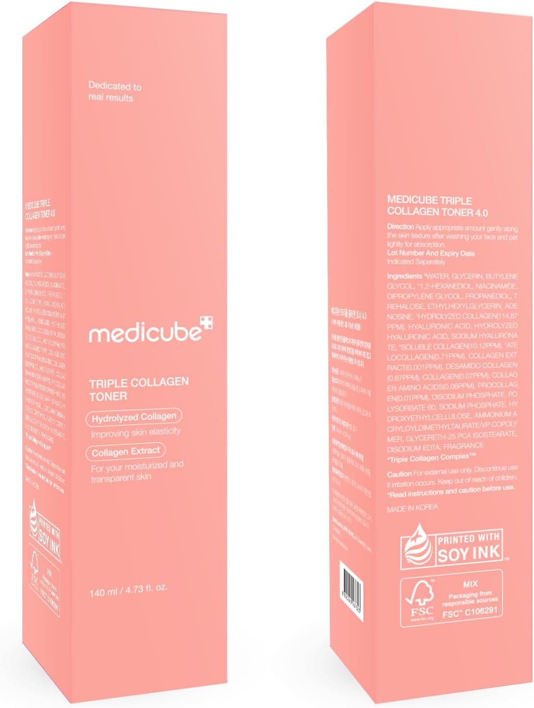 Medicube Tónico de Triple Colágeno – Colágeno hidrolizado, atelo y soluble para hidratación profunda y piel firme
