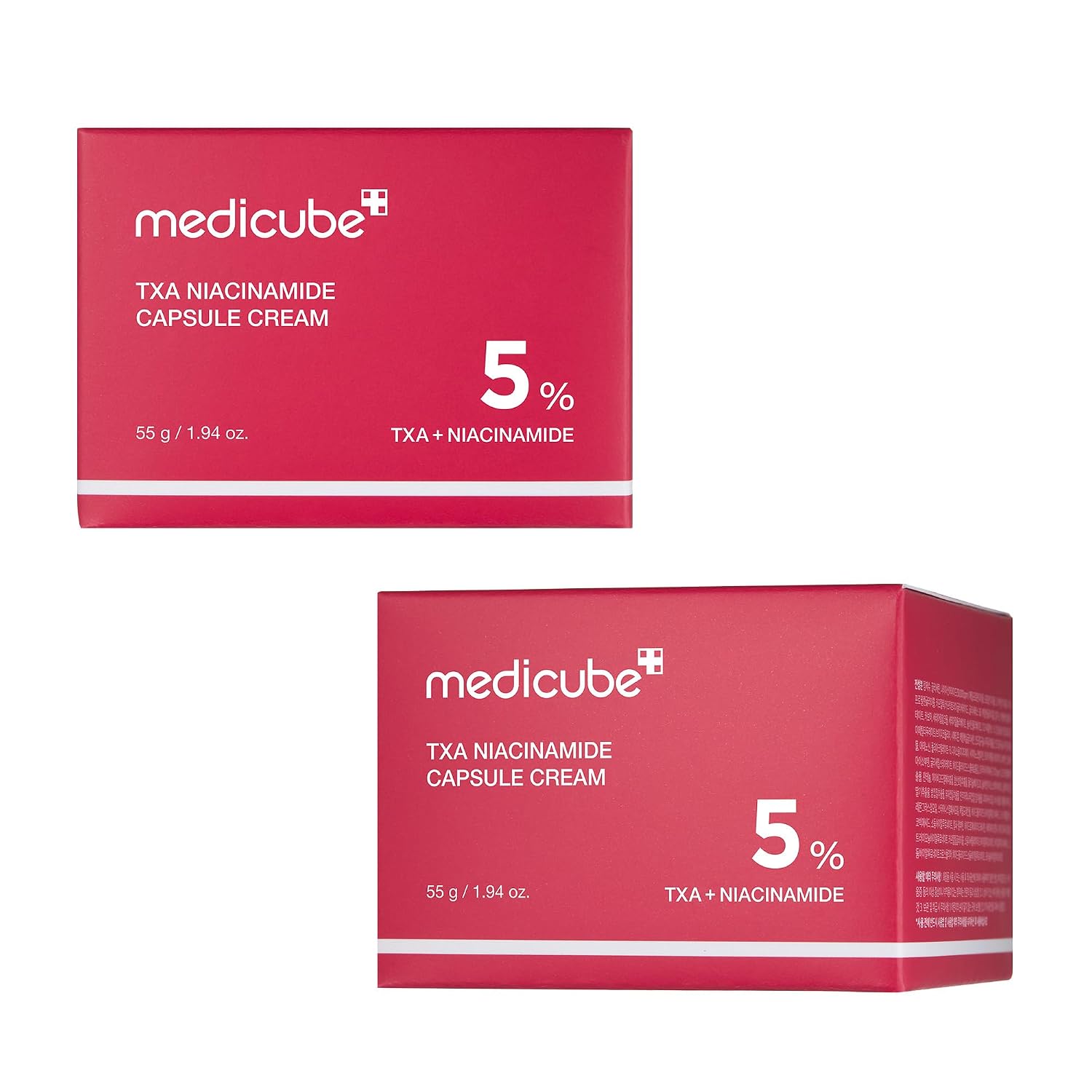 Medicube Crema cápsula con TXA + niacinamida | Hidratante de doble resplandor ideal para uso después del cuidado de manchas, tono de piel desigual