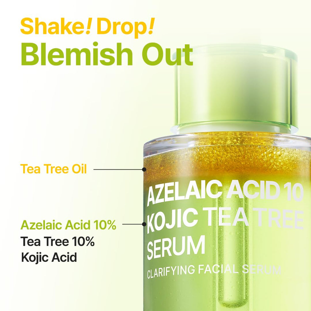 PURITO Ácido Azelaico 10% + Ácido Kójico + Suero Facial de Árbol de Té | para Acné y Marcas, Brotes